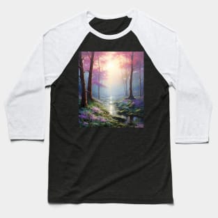 Enchanted Morning Glade Baseball T-Shirt